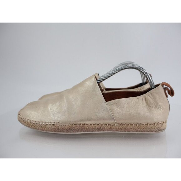 Gentle Souls Lizzy -Line Sporty Flats Women's Size 9.5 Gold Leather Espadrilles - Picture 4 of 11